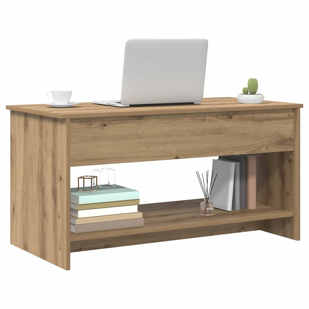 Sofabord Artisan Egetræ 80 x 50,5 x 41,5 cm Konstrueret træ
