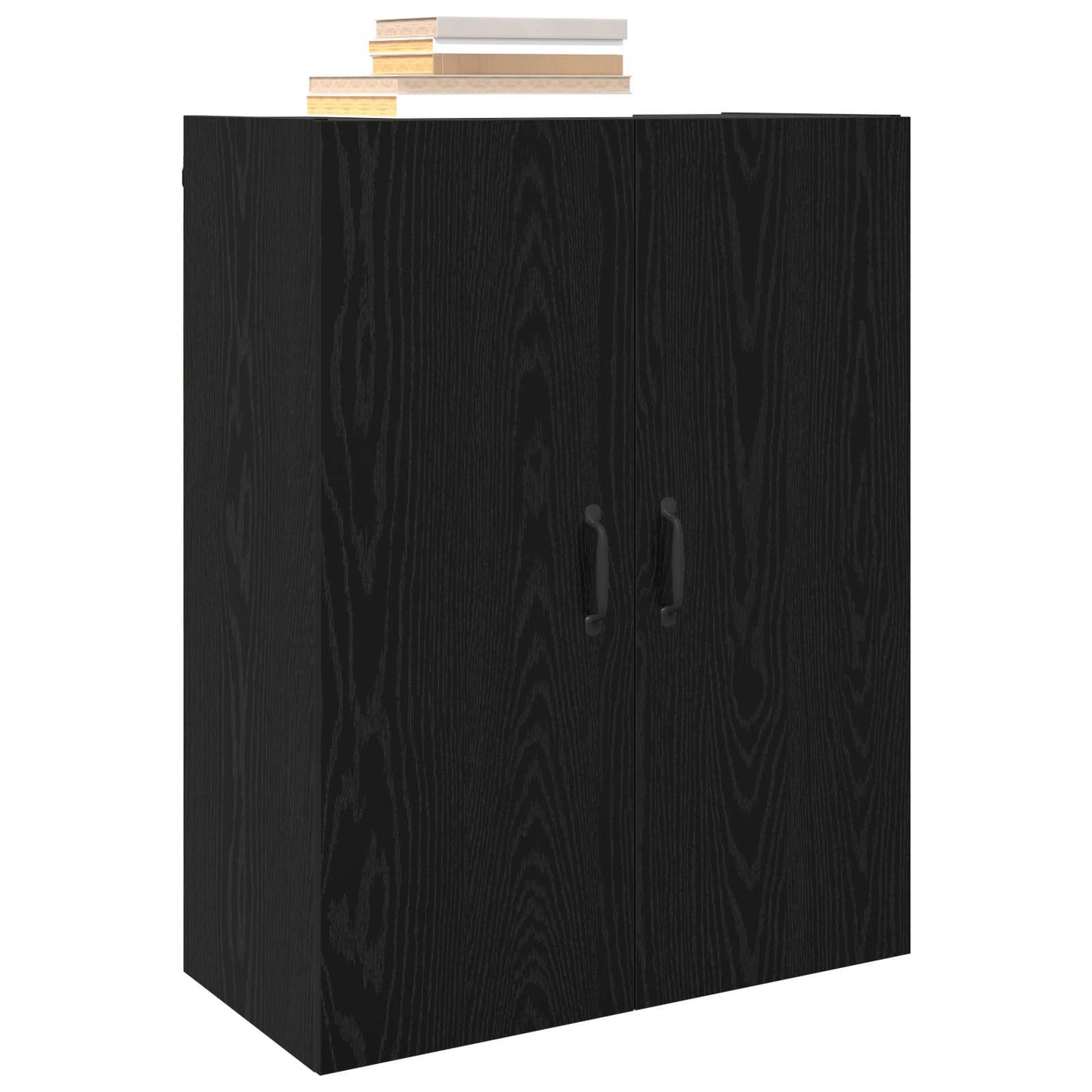 Vægskab Vægmonteret Sort eg 69,5 x 34 x 90 cm Konstrueret træ