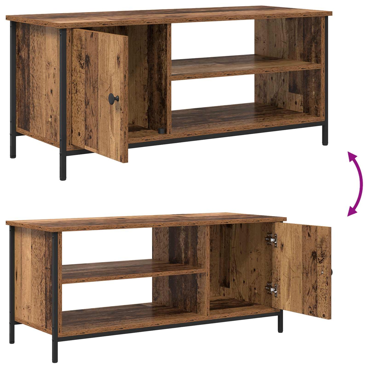 TV-skab Gammelt træ 100 x 40 x 45 cm Konstrueret træ