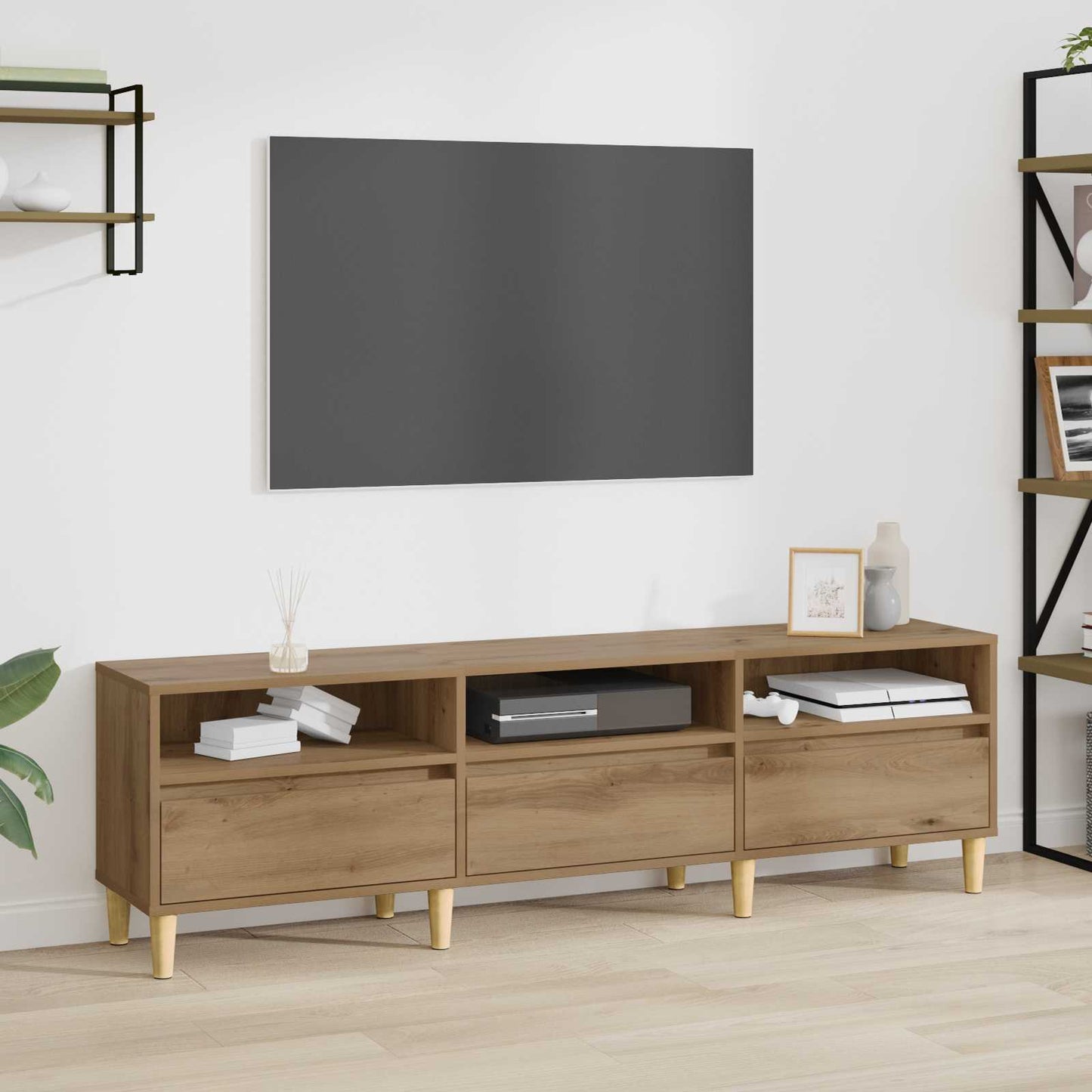 TV-skab 150 x 30 x 45 cm Artisan Egetræ Konstrueret træ