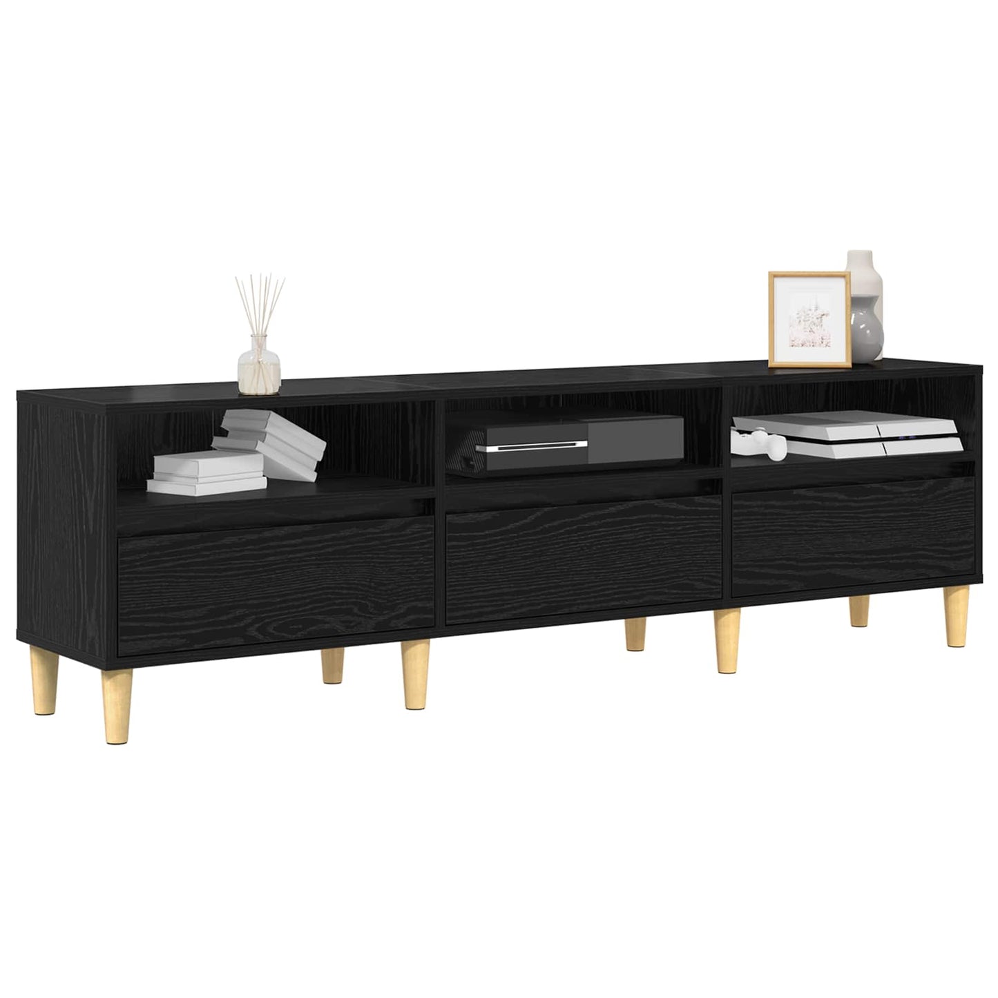 TV-skab 150 x 30 x 45 cm Sort eg Konstrueret træ