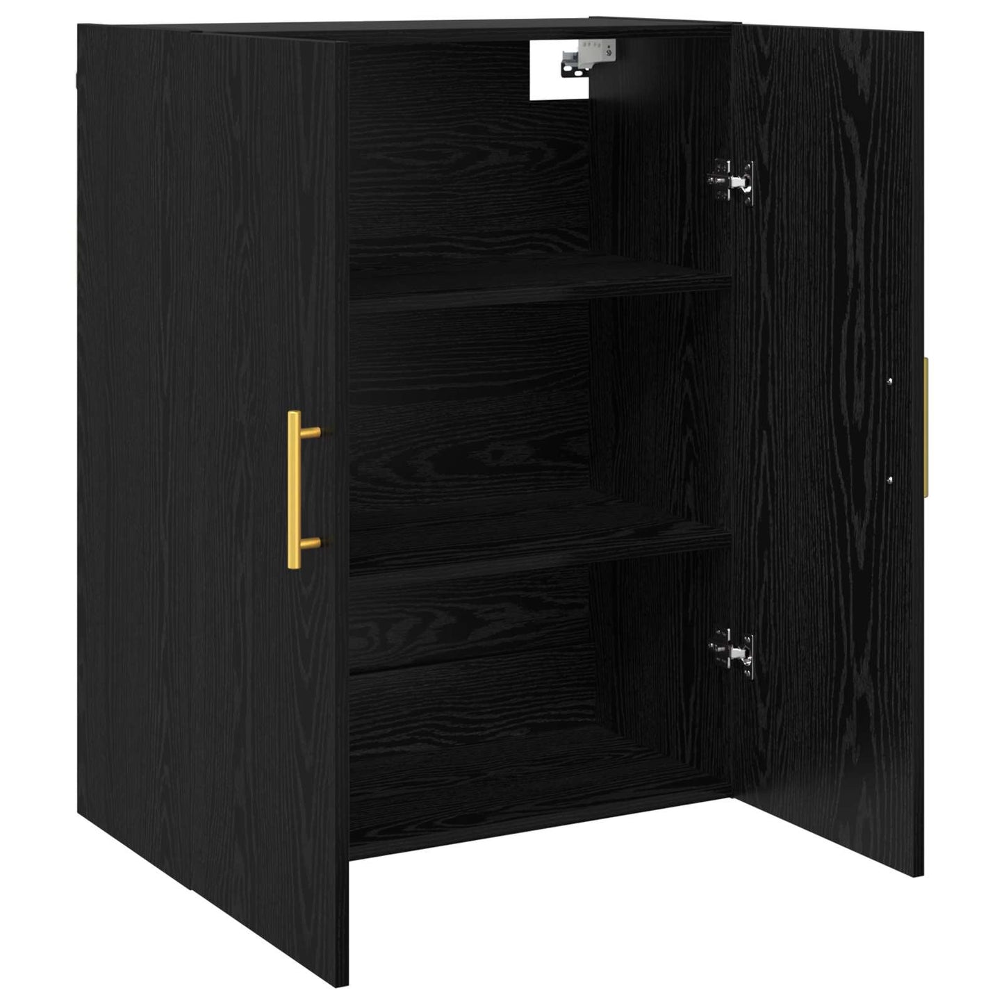 Vægskab Sort eg 69,5 x 34 x 90 cm Konstrueret træ