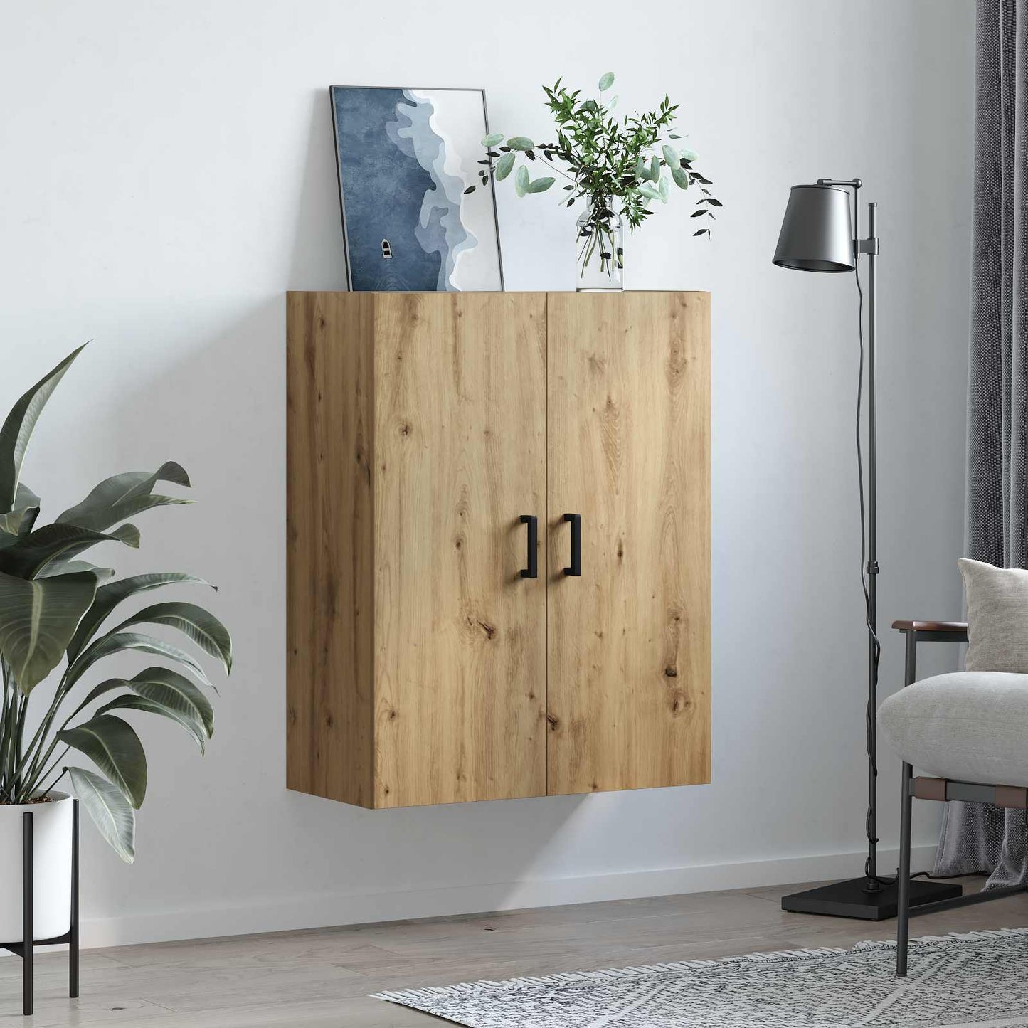 Vægskab Artisan Egetræ 69,5 x 34 x 90 cm Konstrueret træ