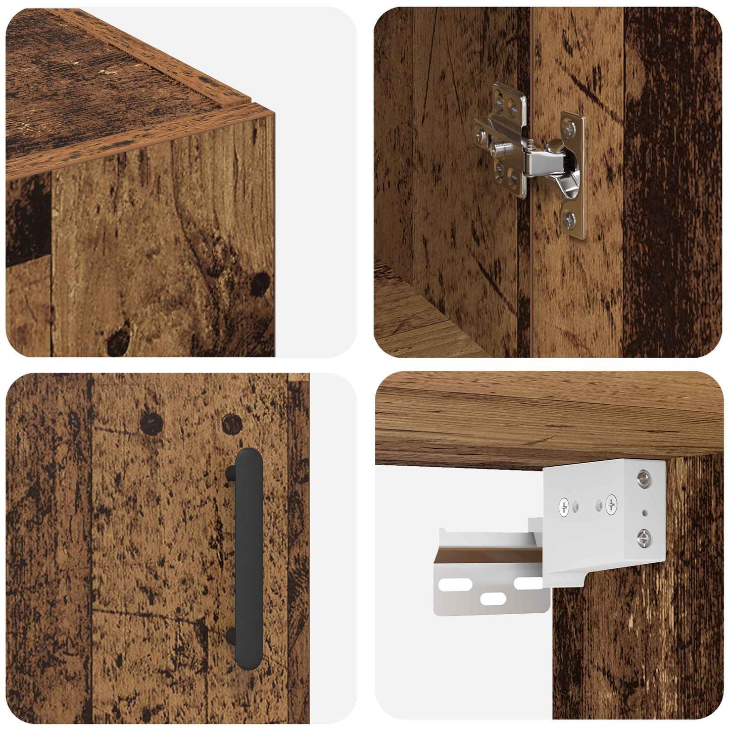 Vægskab Gammelt træ 69,5 x 34 x 90 cm Konstrueret træ