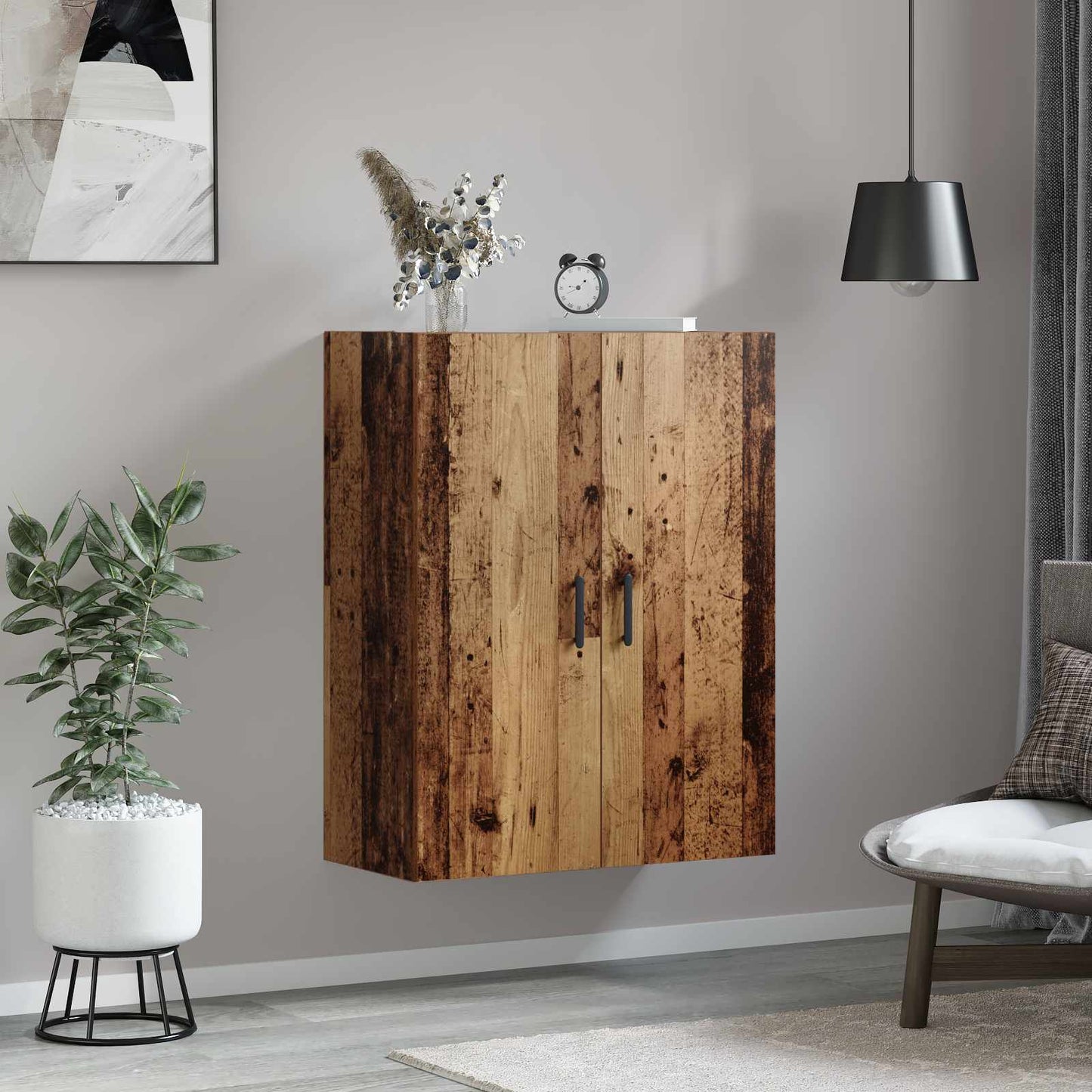 Vægskab Gammelt træ 69,5 x 34 x 90 cm Konstrueret træ