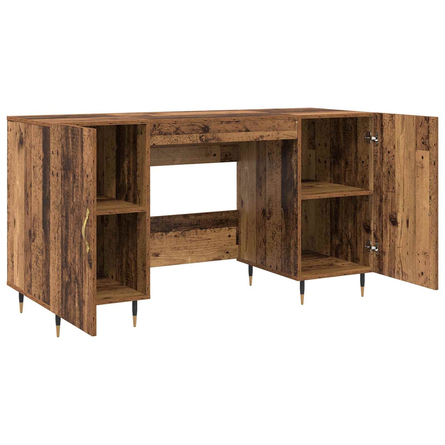 Bord med hylde Gammelt træ 140 x 50 x 75 cm Konstrueret træ