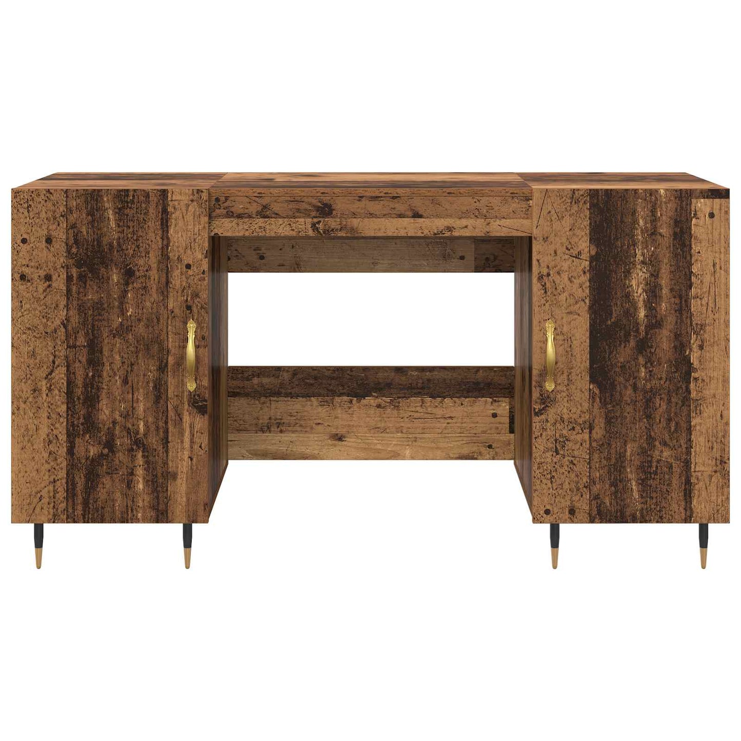 Bord med hylde Gammelt træ 140 x 50 x 75 cm Konstrueret træ