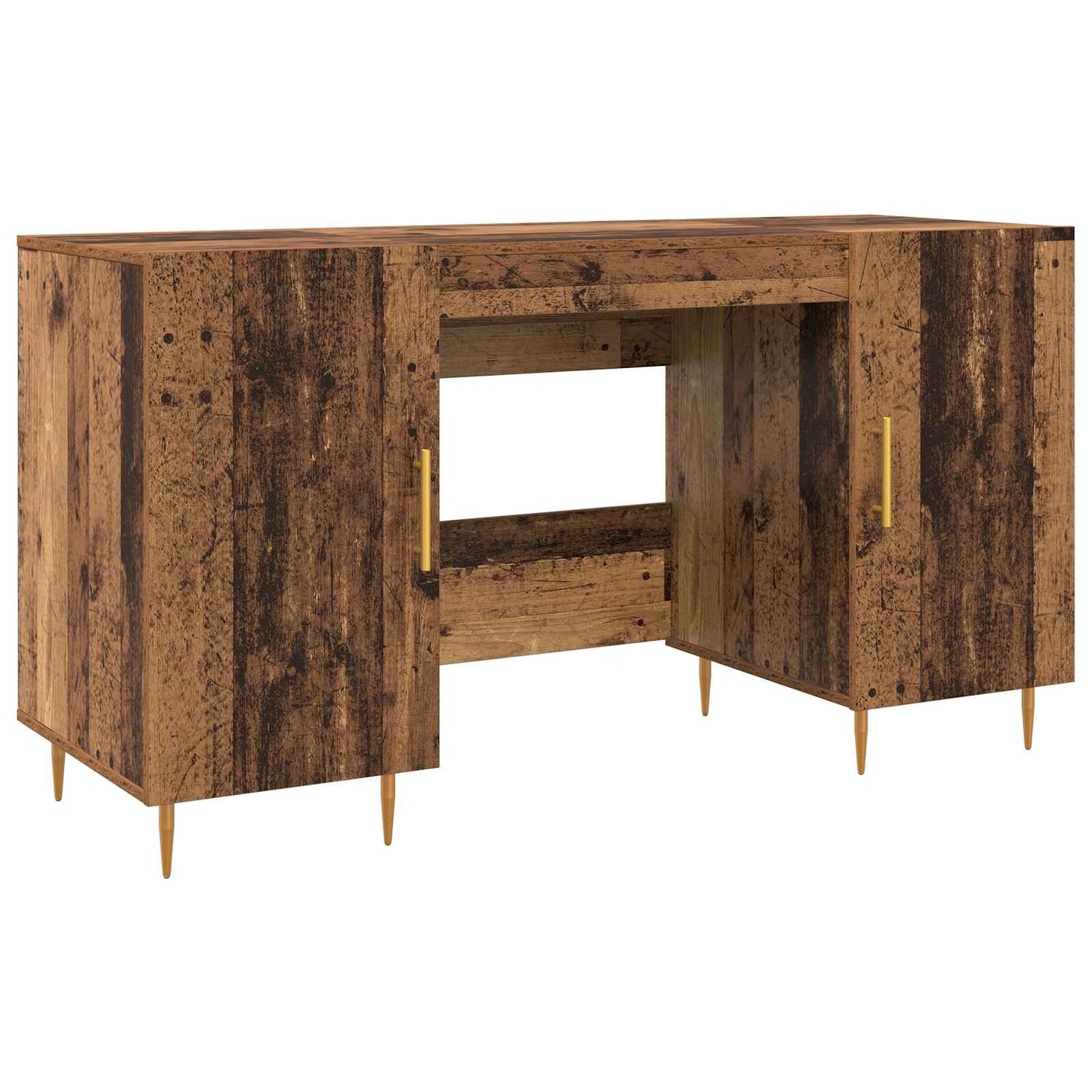 Bord med hylde Gammelt træ 140 x 50 x 75 cm Konstrueret træ