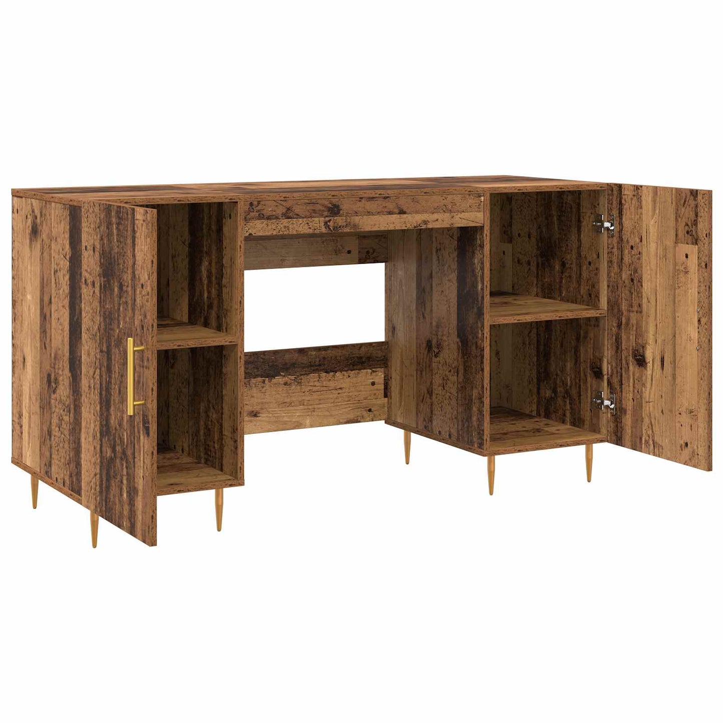 Bord med hylde Gammelt træ 140 x 50 x 75 cm Konstrueret træ