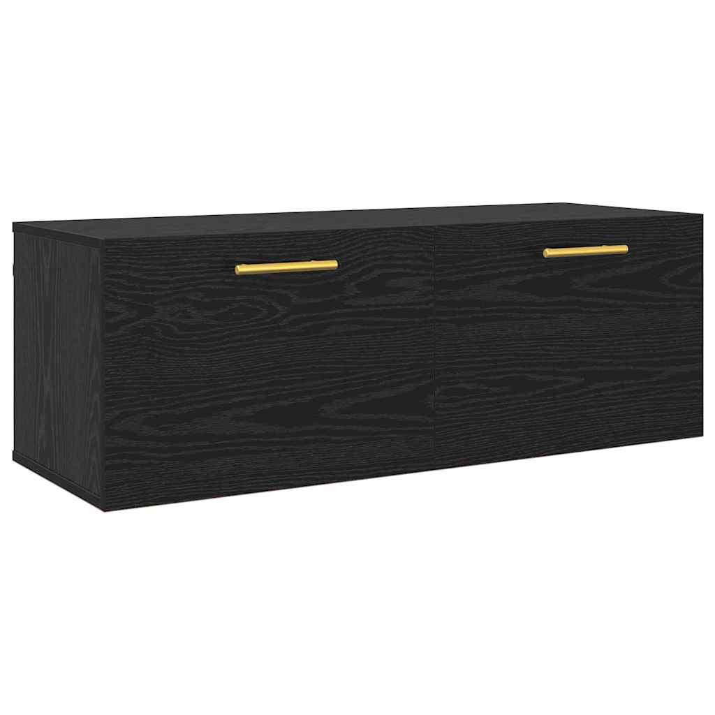 Vægskab 100 x 36.5 x 35 cm Konstrueret træ Sort eg