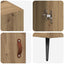 Sideboard Artisan Egetræ 89,5 x 34 x 80 cm Konstrueret træ