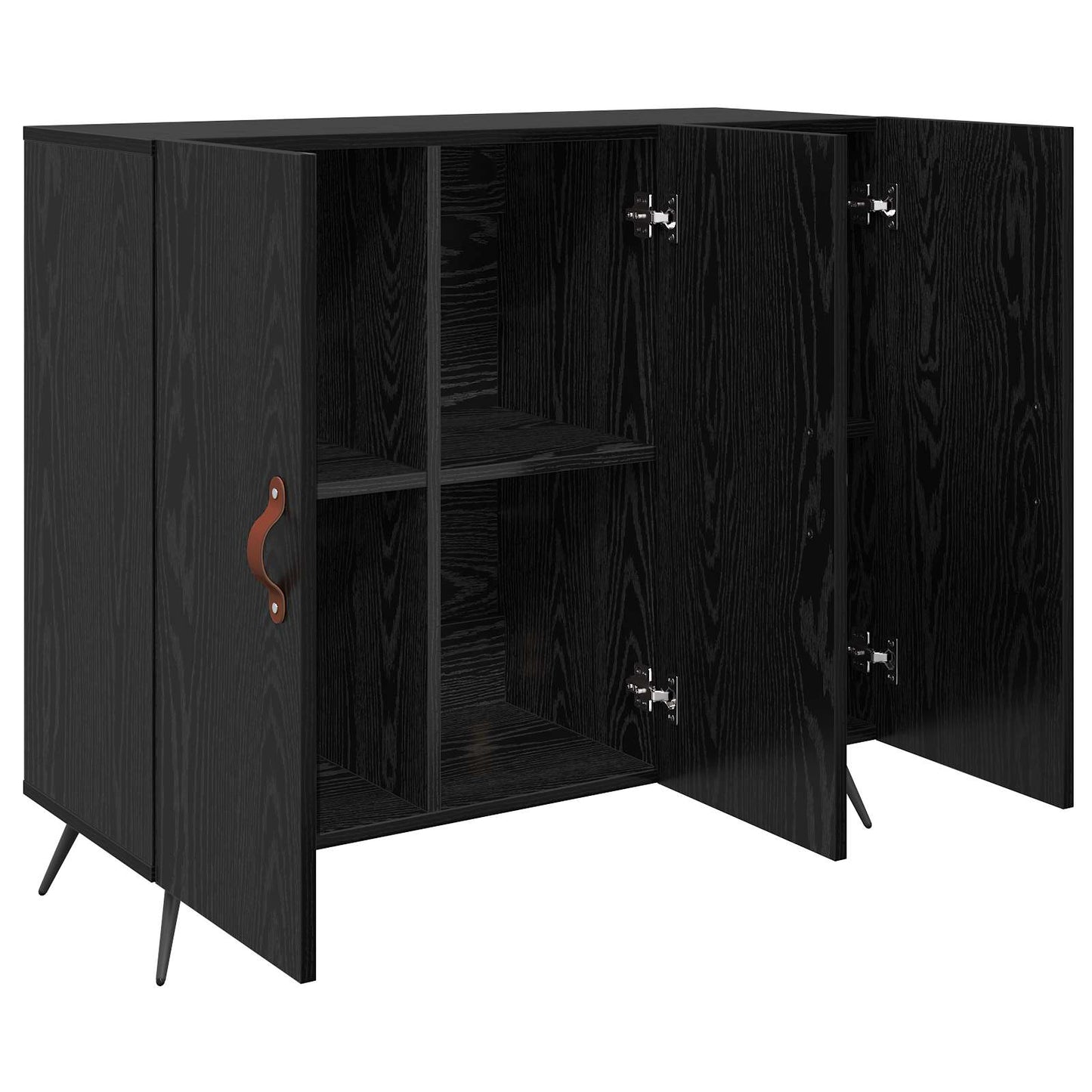 Sideboard Sort eg 89,5 x 34 x 80 cm Konstrueret træ