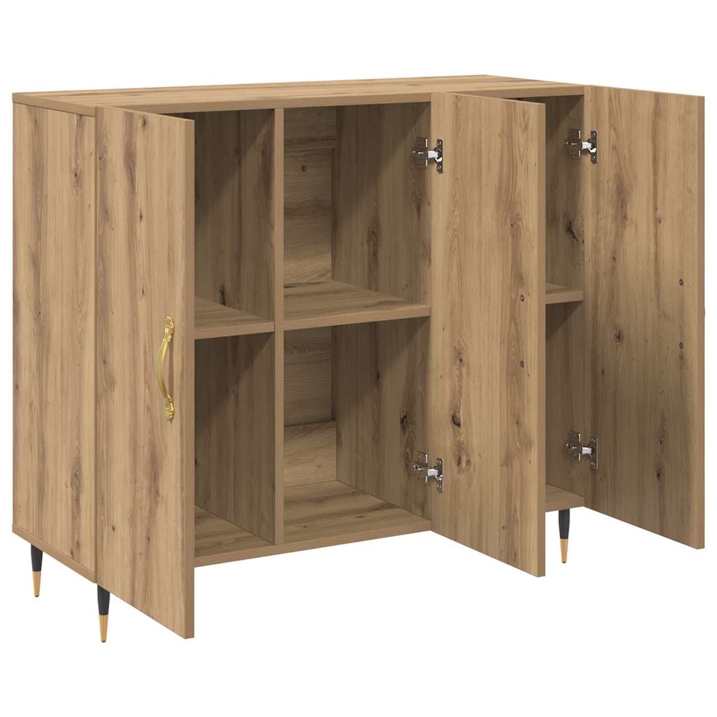 Sideboard Artisan Egetræ 90 x 34 x 80 cm Konstrueret træ