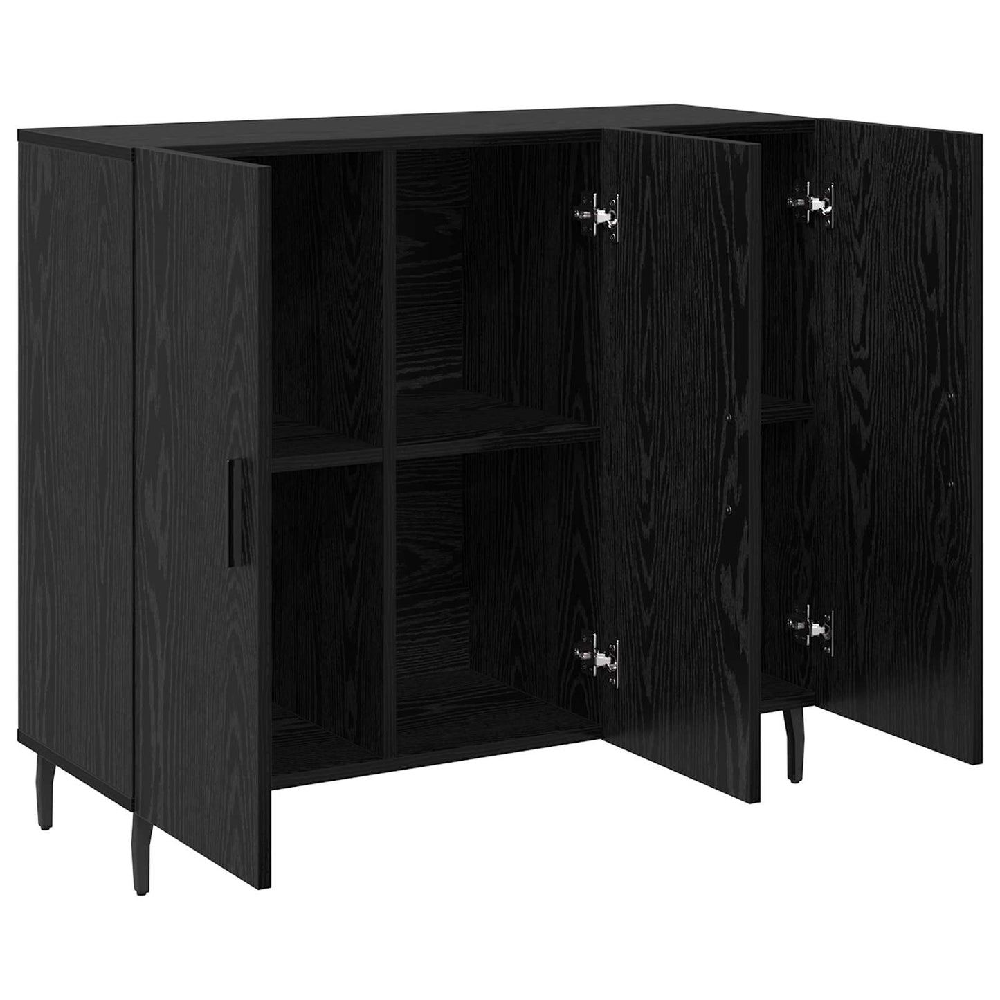 Sideboard Sort eg 90 x 34 x 80 cm Konstrueret træ