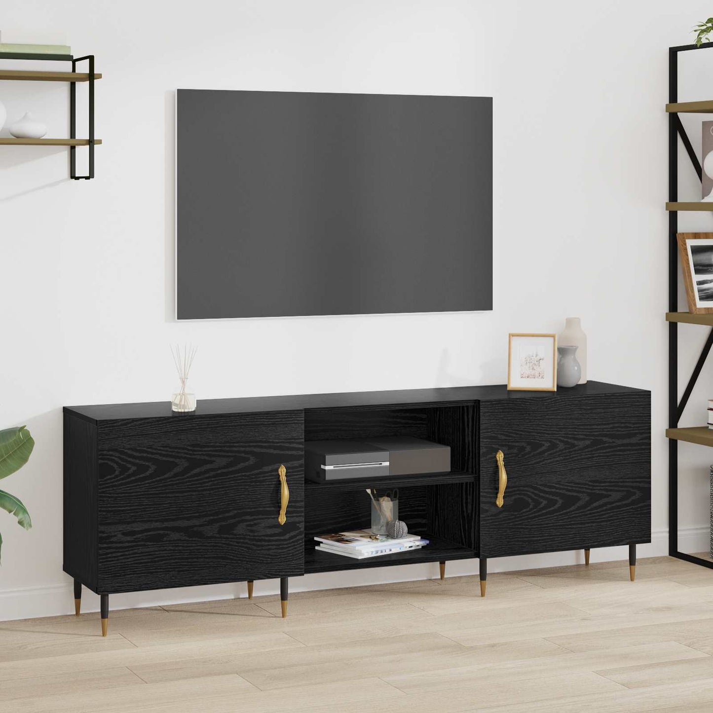 TV-skab 150 x 30 x 50 cm Sort eg Konstrueret træ