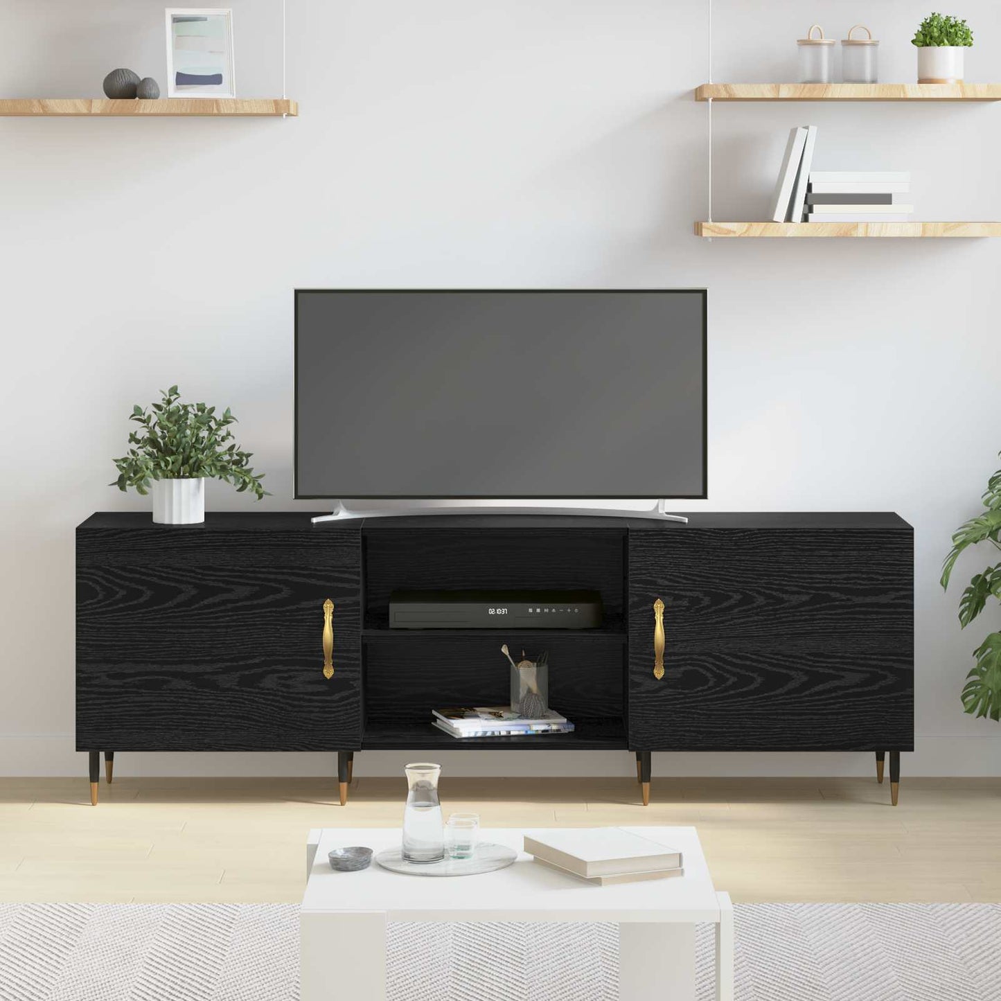 TV-skab 150 x 30 x 50 cm Sort eg Konstrueret træ