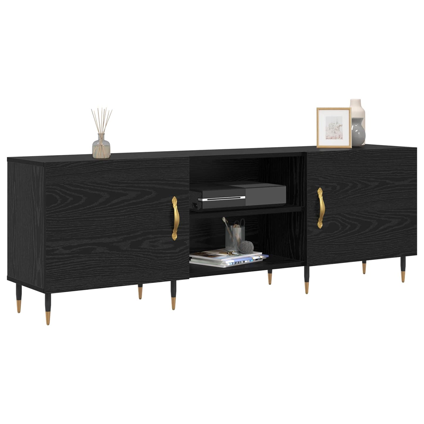TV-skab 150 x 30 x 50 cm Sort eg Konstrueret træ