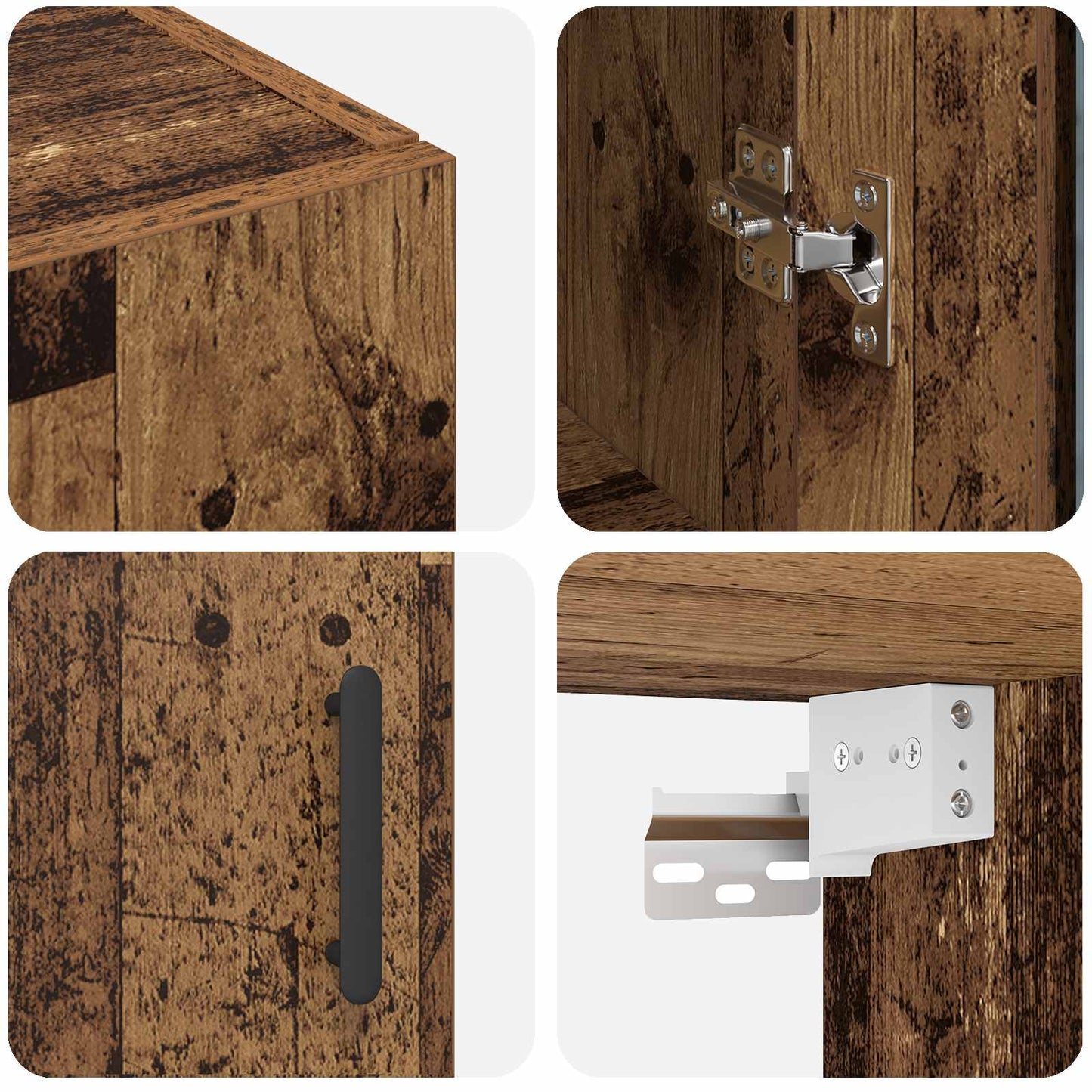 Sideboard Gammelt træ 69,5 x 34 x 90 cm Konstrueret træ
