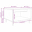 Sofabord artisan eg 60 x 50 x 40 cm Konstrueret træ