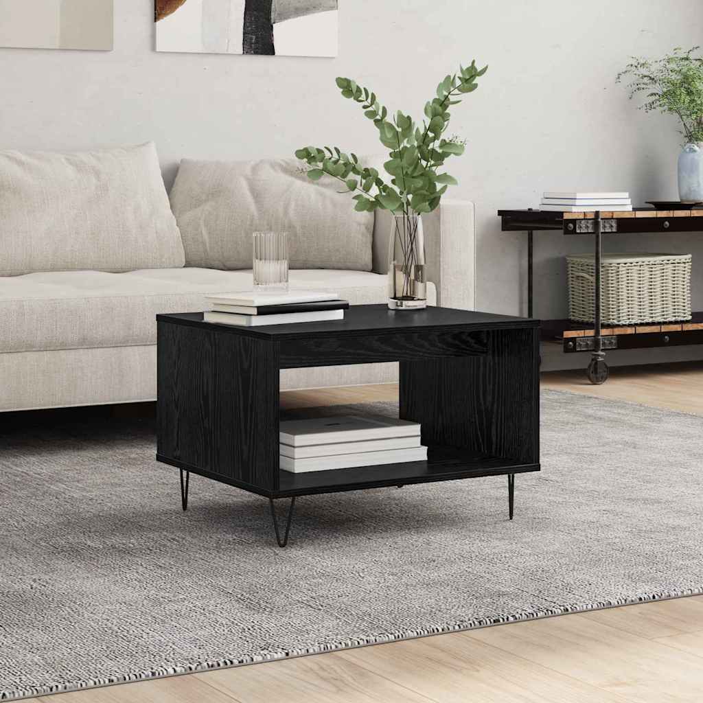 Sofabord Sort eg 60 x 50 x 40 cm Konstrueret træ