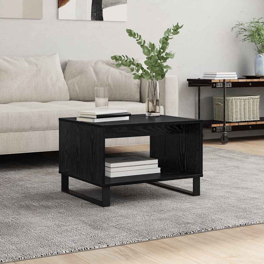 Sofabord Sort eg 60 x 50 x 40 cm Konstrueret træ