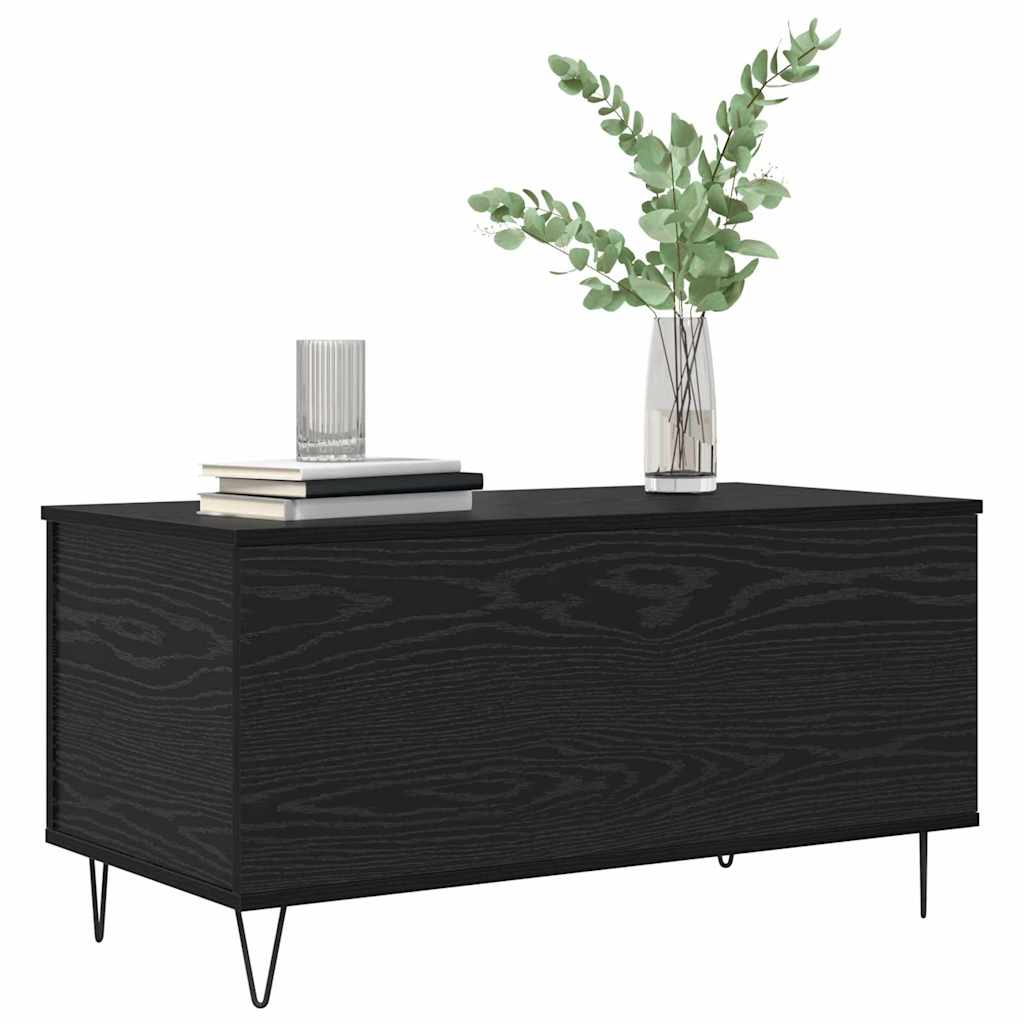 Sofabord Sort eg 90 x 44.5 x 45 cm Konstrueret træ