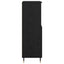 Highboard Sort 60 x 36 x 110 cm Konstrueret træ