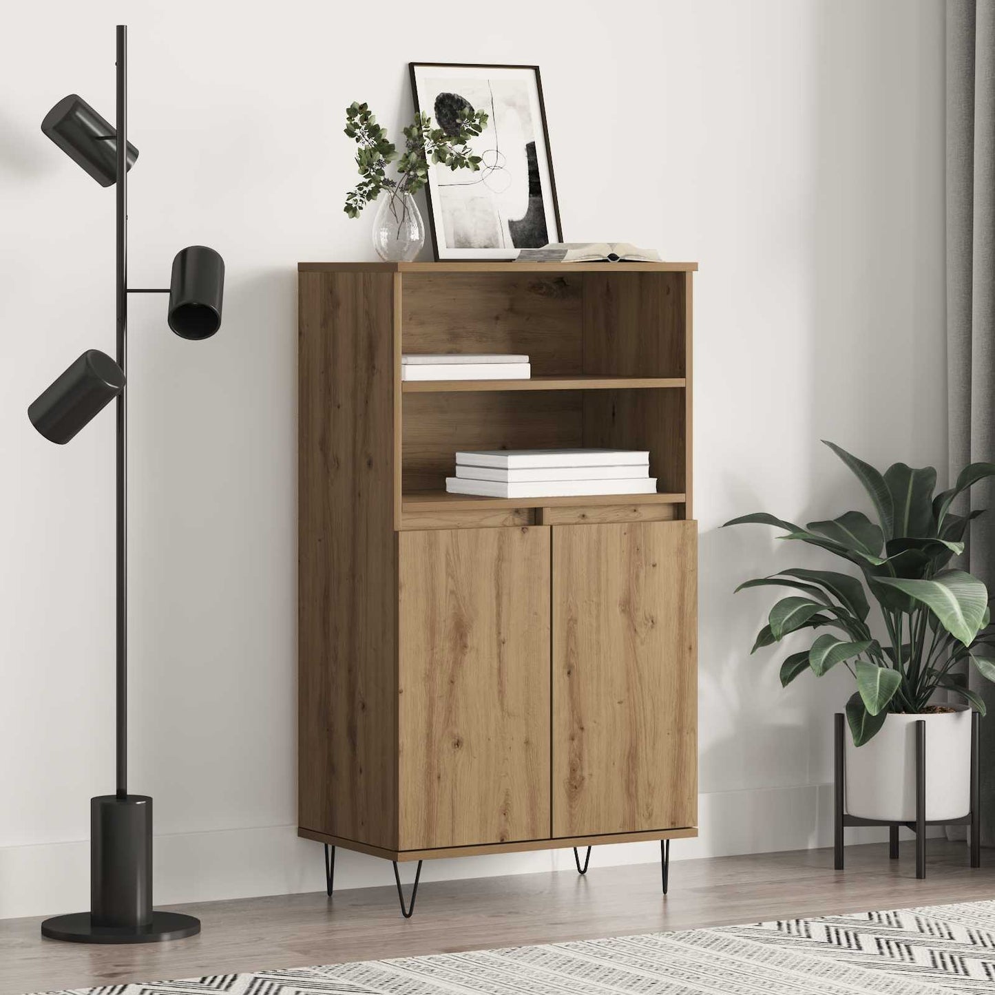 Highboard Brun 60 x 36 x 110 cm Konstrueret træ