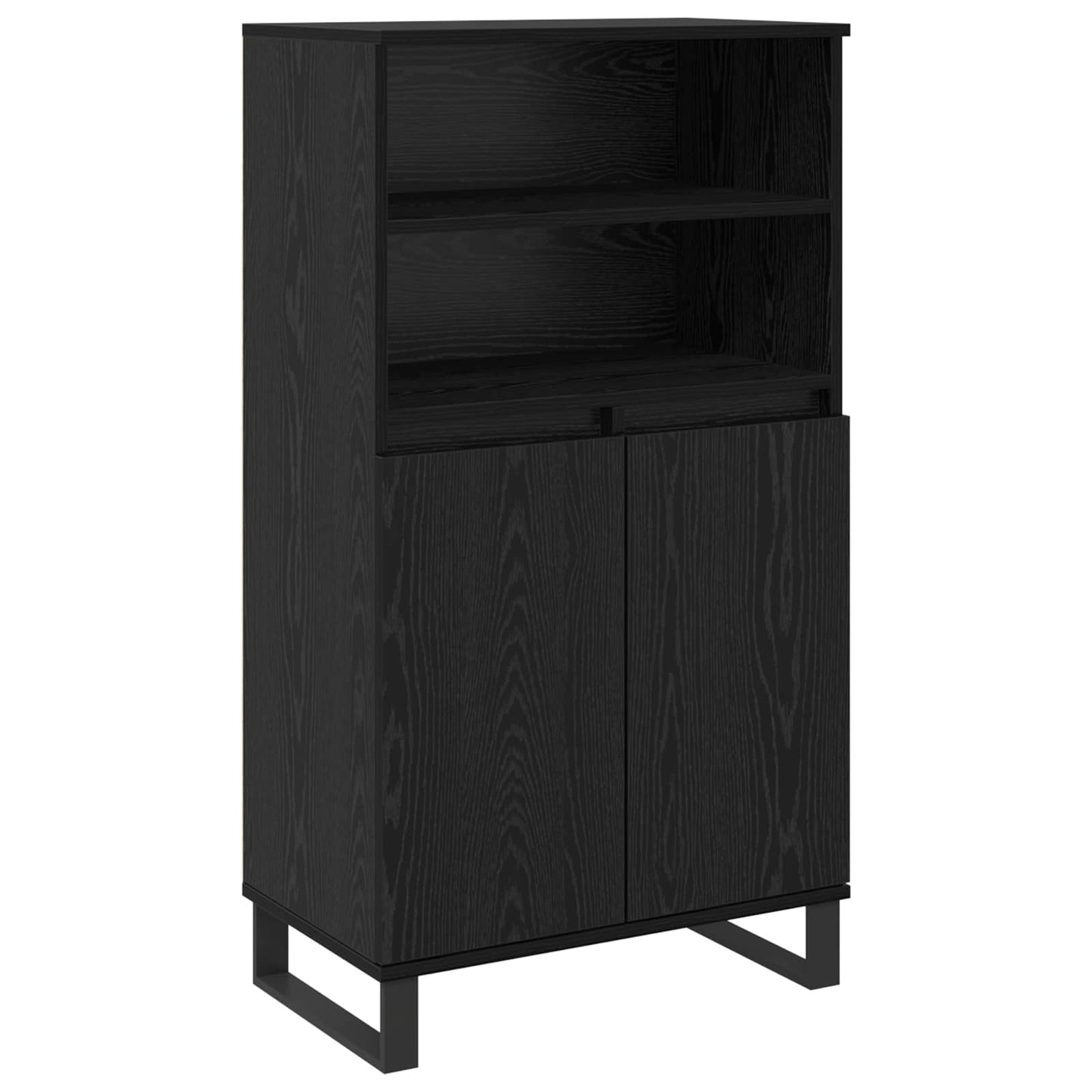 Highboard Sort 60 x 36 x 110 cm Konstrueret træ