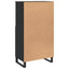 Highboard Sort 60 x 36 x 110 cm Konstrueret træ