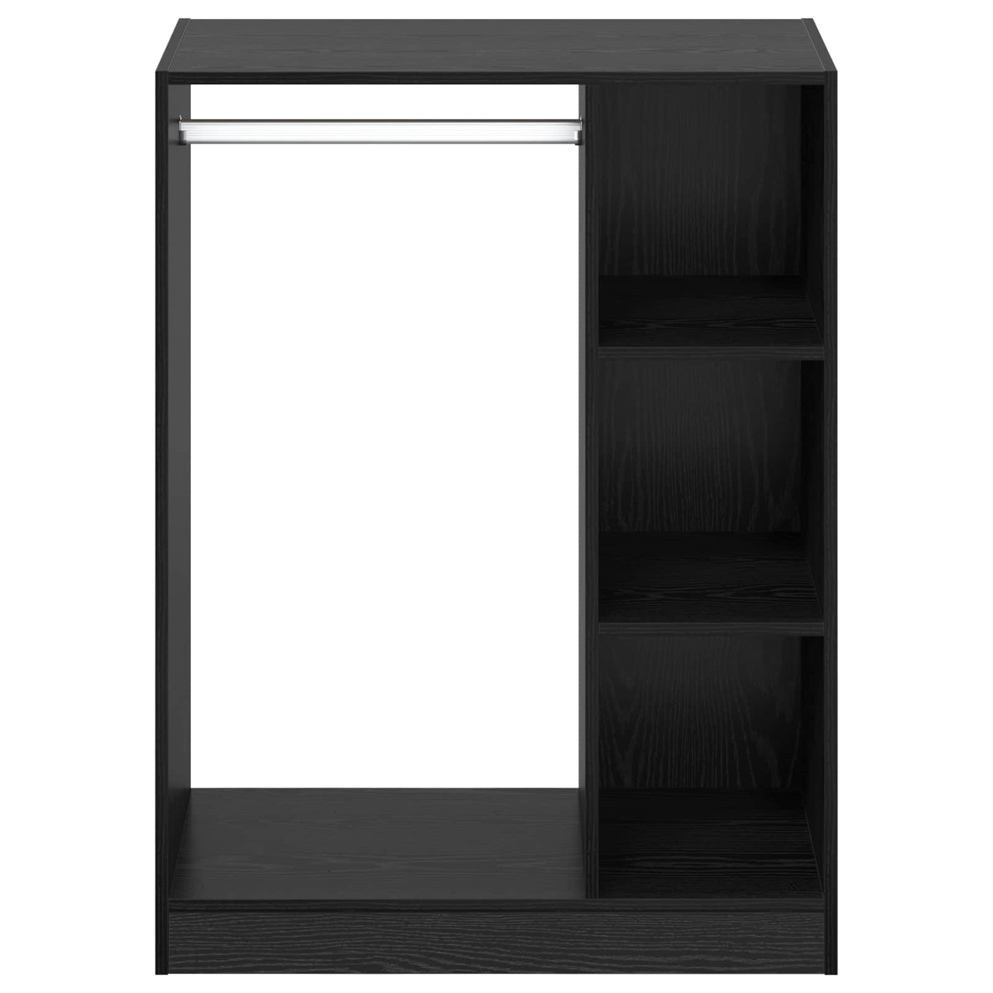 Garderobeskab Sort eg 77 x 48 x 102 cm Konstrueret træ
