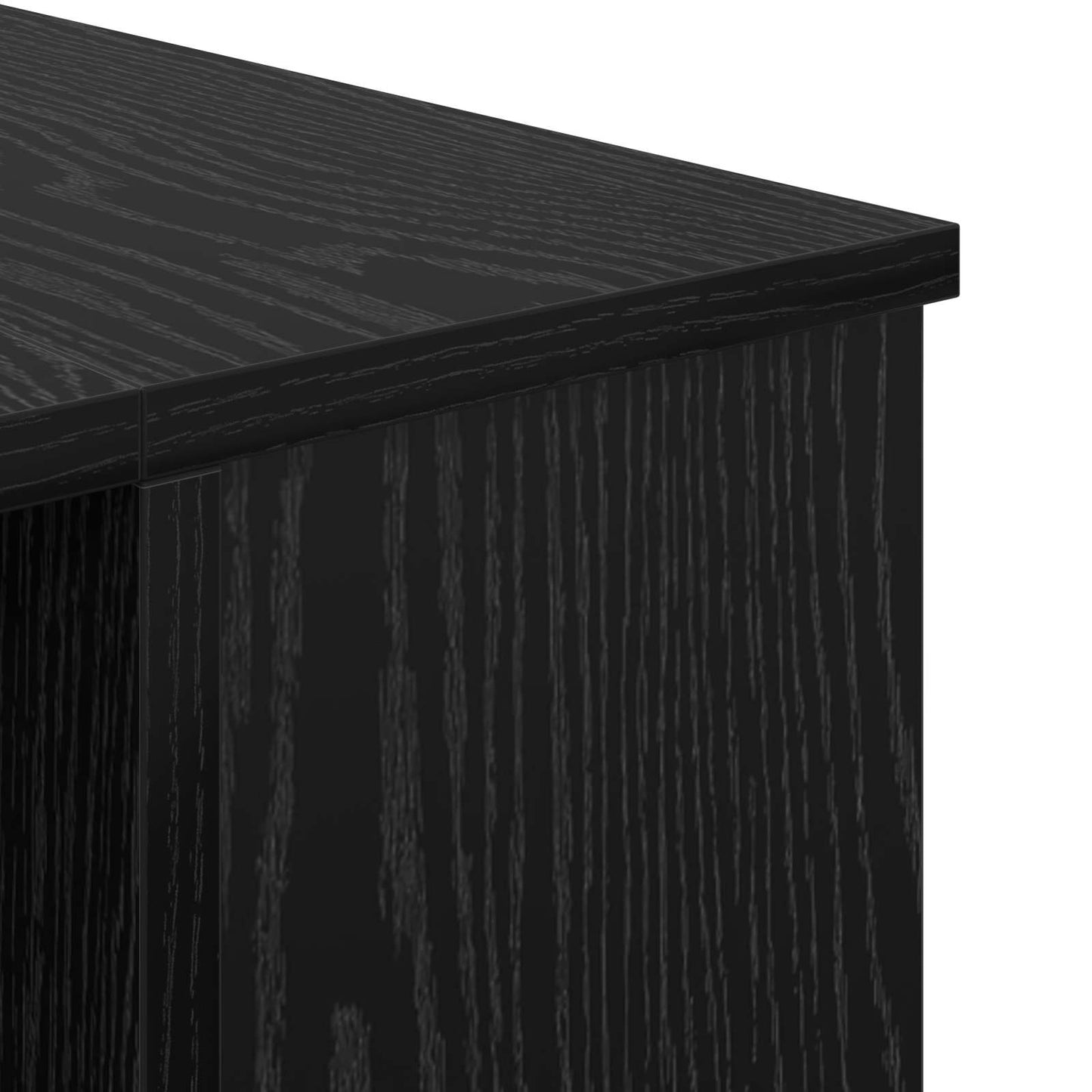 Bord med hylde Sort eg 140 x 50 x 75 cm Konstrueret træ