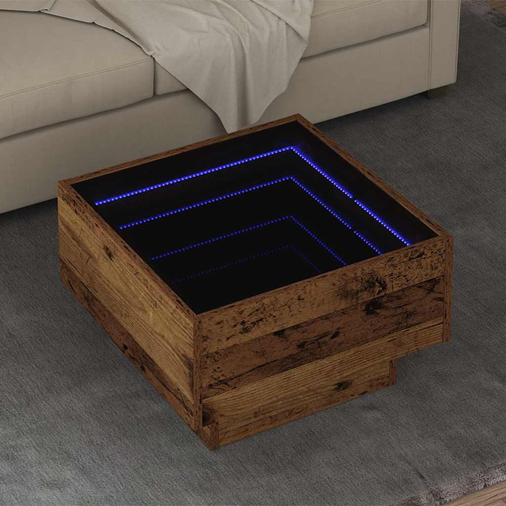 Sofabord Gammelt træ 50 x 50 x 30 cm Konstrueret træ