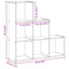 Rumdivider boghylde 6 niveauer 99 x 29 x 99 cm Konstrueret træ