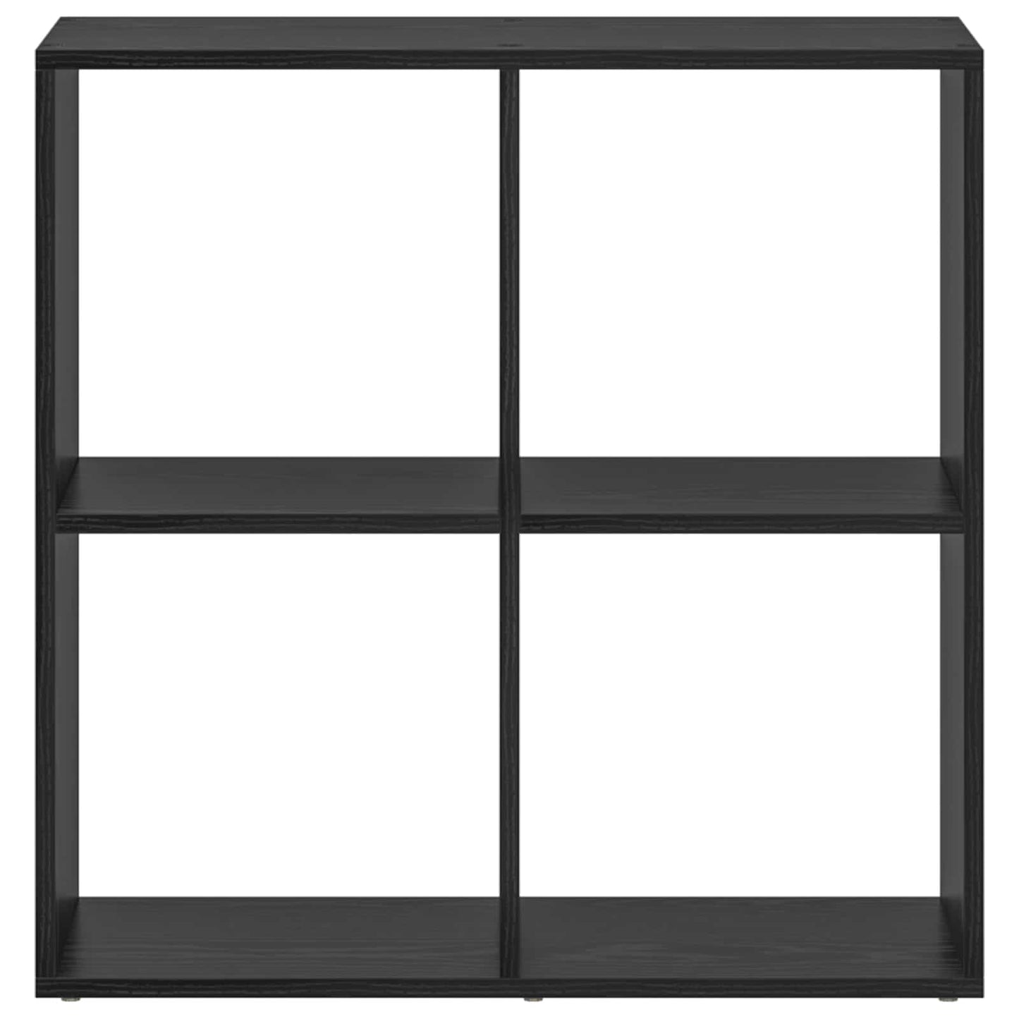 Bogskab 4 niveauer 69,5 x 29 x 69,5 cm Konstrueret træ Sort eg
