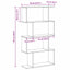 Bogskab 4 niveauer 70 x 24 x 129 cm Konstrueret træ Sort eg