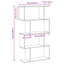 Bogskab Sort eg 70 x 24 x 129 cm Konstrueret træ