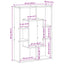 Bogskab 7 niveauer 63 x 20 x 90 cm Konstrueret træ Sort eg