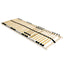 Lamelbund Brun 90 x 190 cm Solid bøg