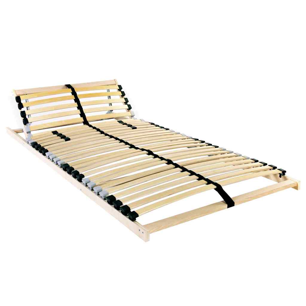 Lamelbund Brun 80 x 190 cm Solid bøg