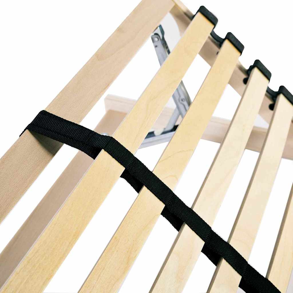 Lamelbund Brun 100 x 190 cm Solid bøg