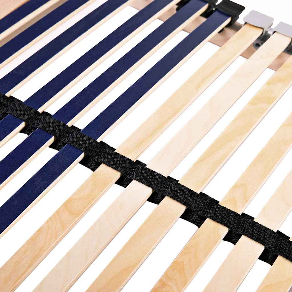 Lamelbund Brun 140 x 190 cm Solid bøg