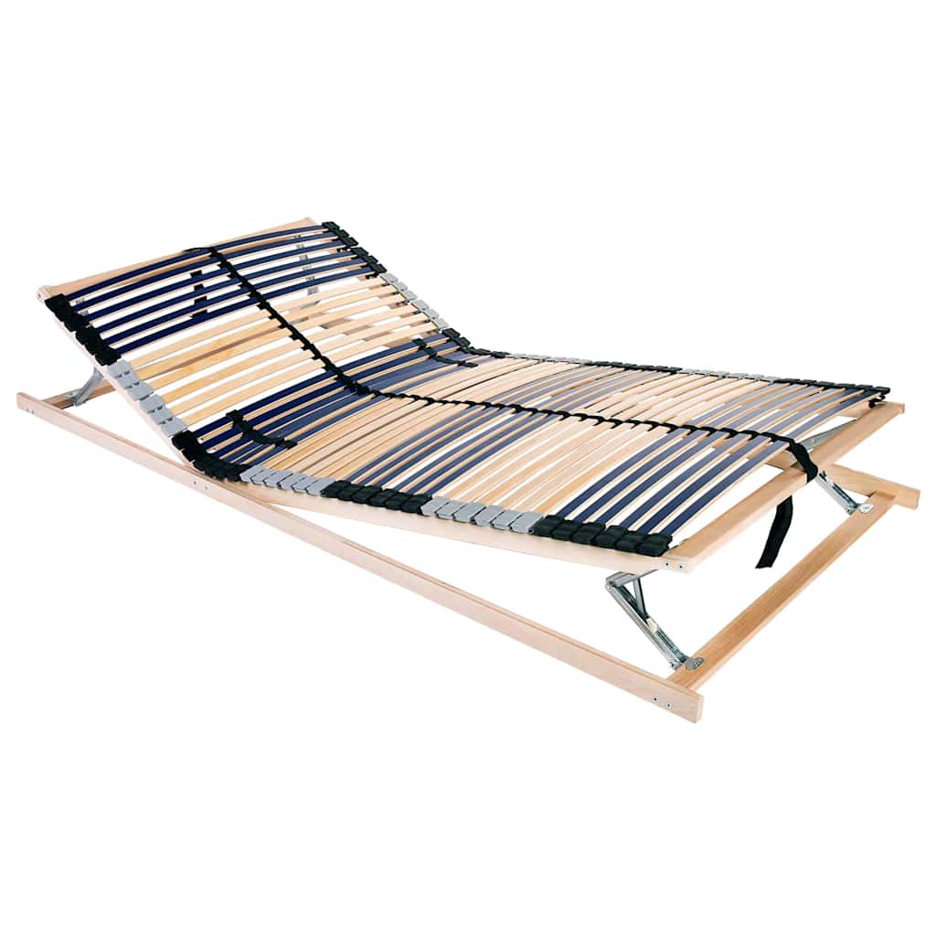 Lamelbund Brun 140 x 190 cm Solid bøg