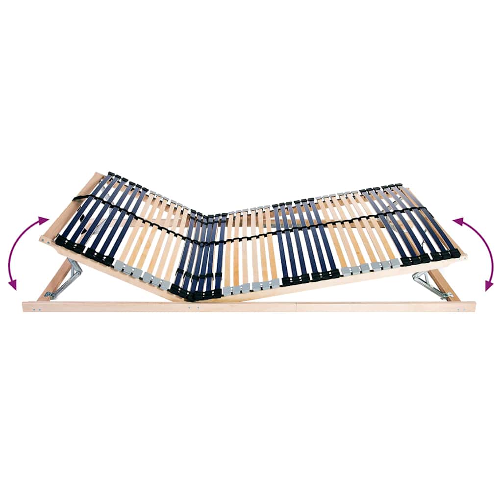Lamelbund Brun 140 x 190 cm Solid bøg
