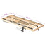 Lamelbund Brun 90 x 190 cm Solid bøg