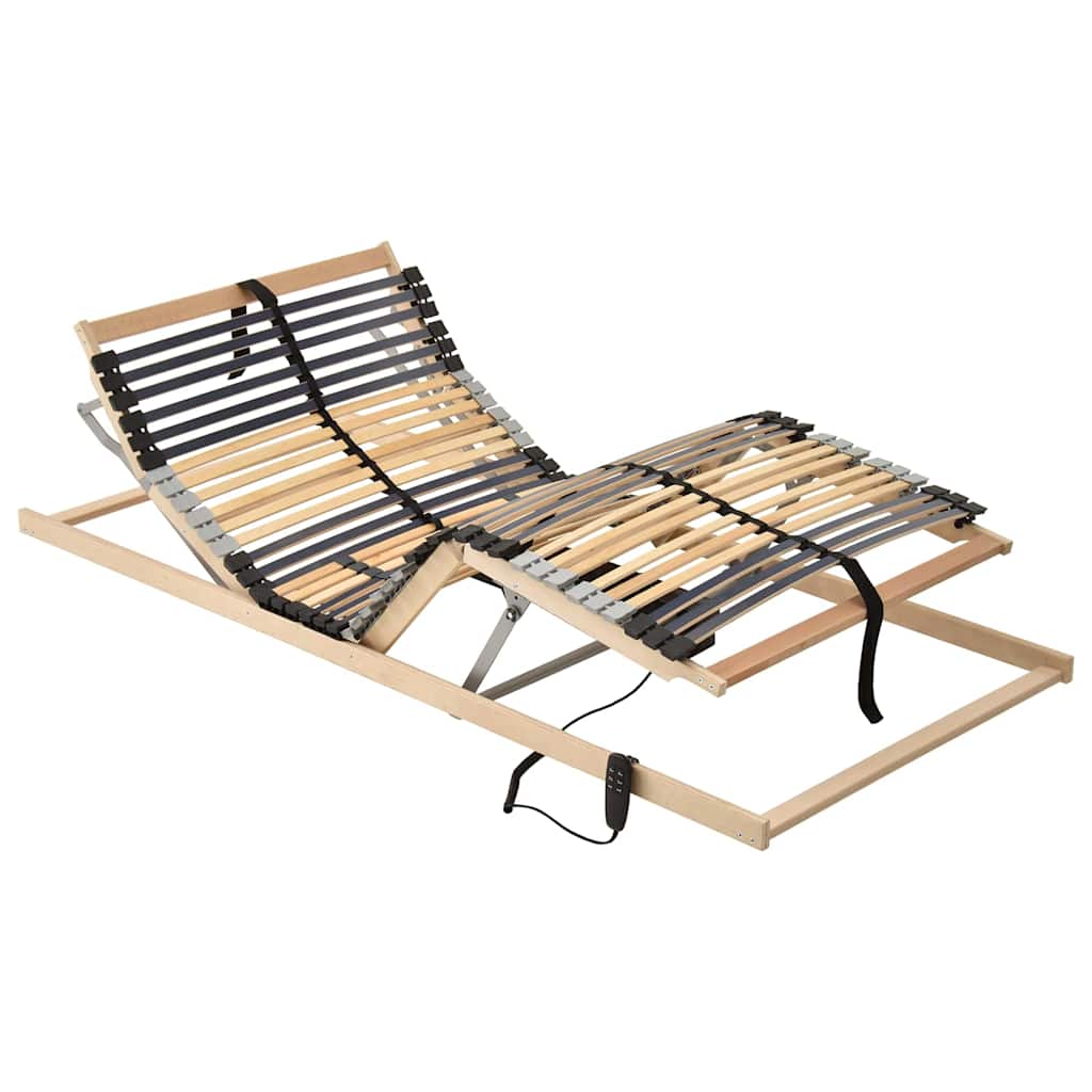Lamelbund Brun 90 x 190 cm Solid bøg