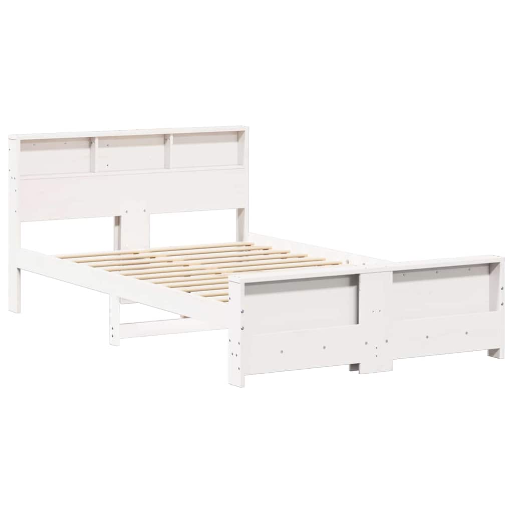 Sengestel med hovedgærde Hvid 120 x 200 cm Konstrueret træ