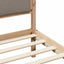Sengestel med hovedgærde Gråbrun 120 x 200 cm Massiv fyrretræ