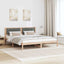Sengestel med hovedgærde Mørkegrå 160 x 200 cm Massiv fyrretræ