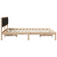 Sengestel med Polstret Hovedgavl Sort 160 x 200 cm